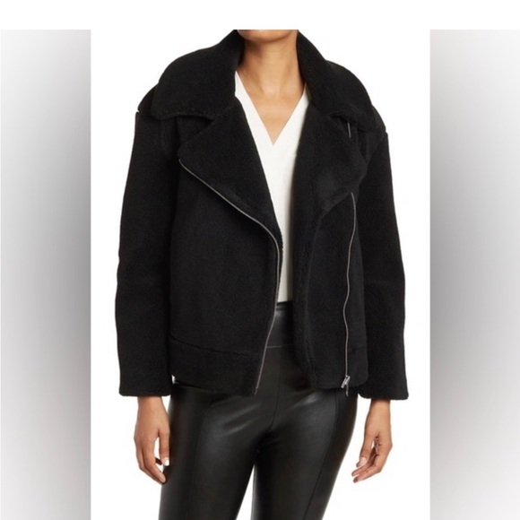 Rebecca MInkoff Brutus Faux Fur Moto Teddy Jacket NWT size Medium M NEW - Picture 1 of 8
